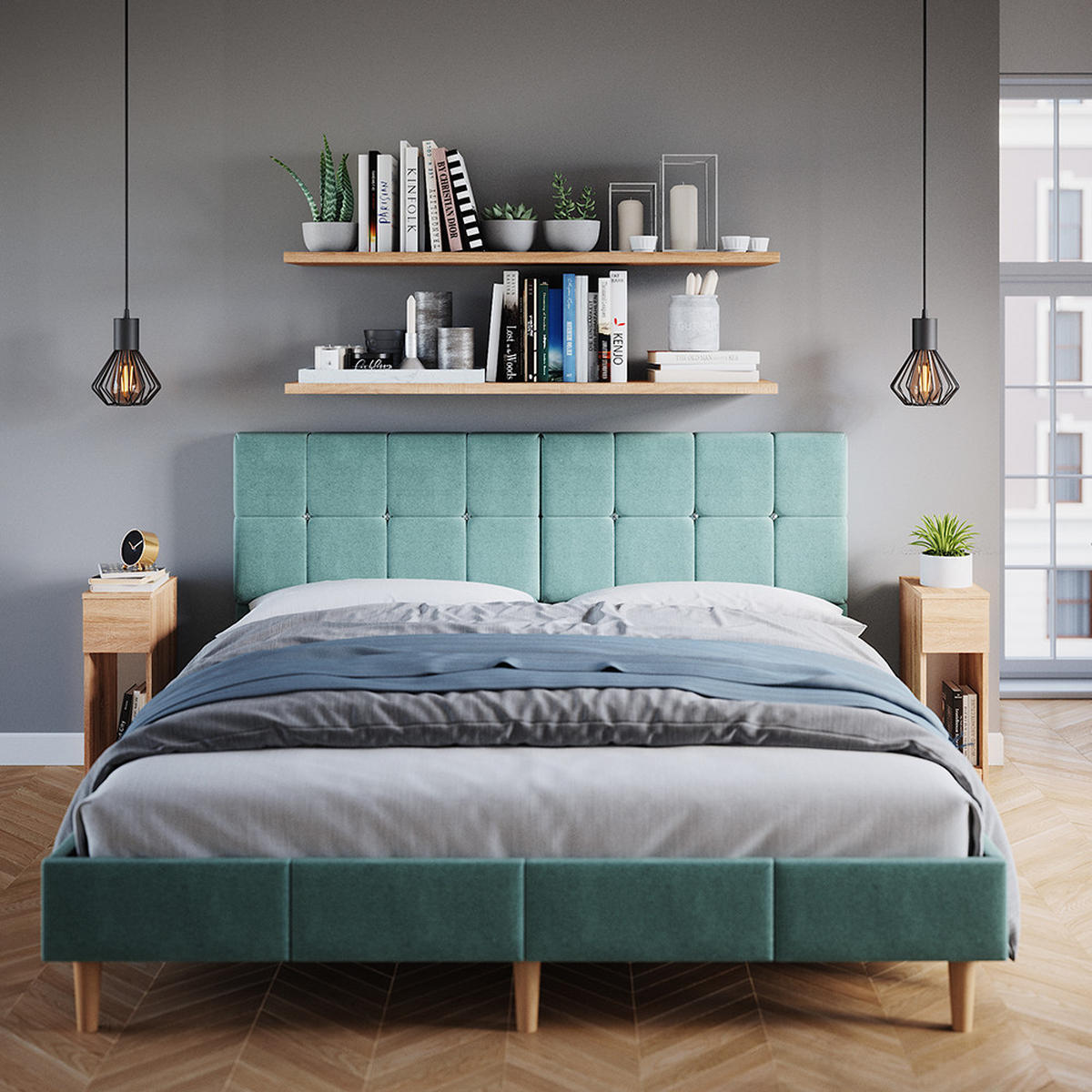 NACHTTISCH Enton Sonoma 20 x 59.5 cm 2er Set - Sonoma Eiche, Holzwerkstoff (20/59.5/35cm) - Vicco