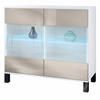 KOMMODE Bari Sandgrau Hochglanz - Sandfarben, Holzwerkstoff (92.5/84.5/35cm) - Vladon