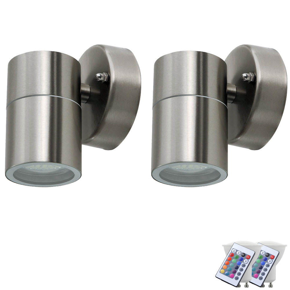 LED AUSSEN-WANDLEUCHTE Edelstahl Silber - Silberfarben, Metall (8.5/11.8/9.3cm)