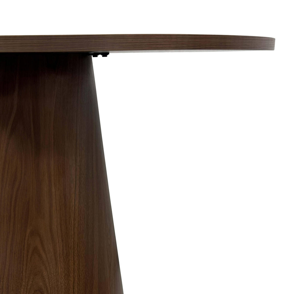 ESSTISCH, dunkles Holzeffekt - Braun, Holz (120/120/75cm) - Oviala