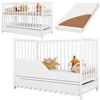 BABYBETT 2-IN-1 mit Schublade mit Matratze 60/120 cm Weiß - Weiß, Holz (60/120cm) - Lettino
