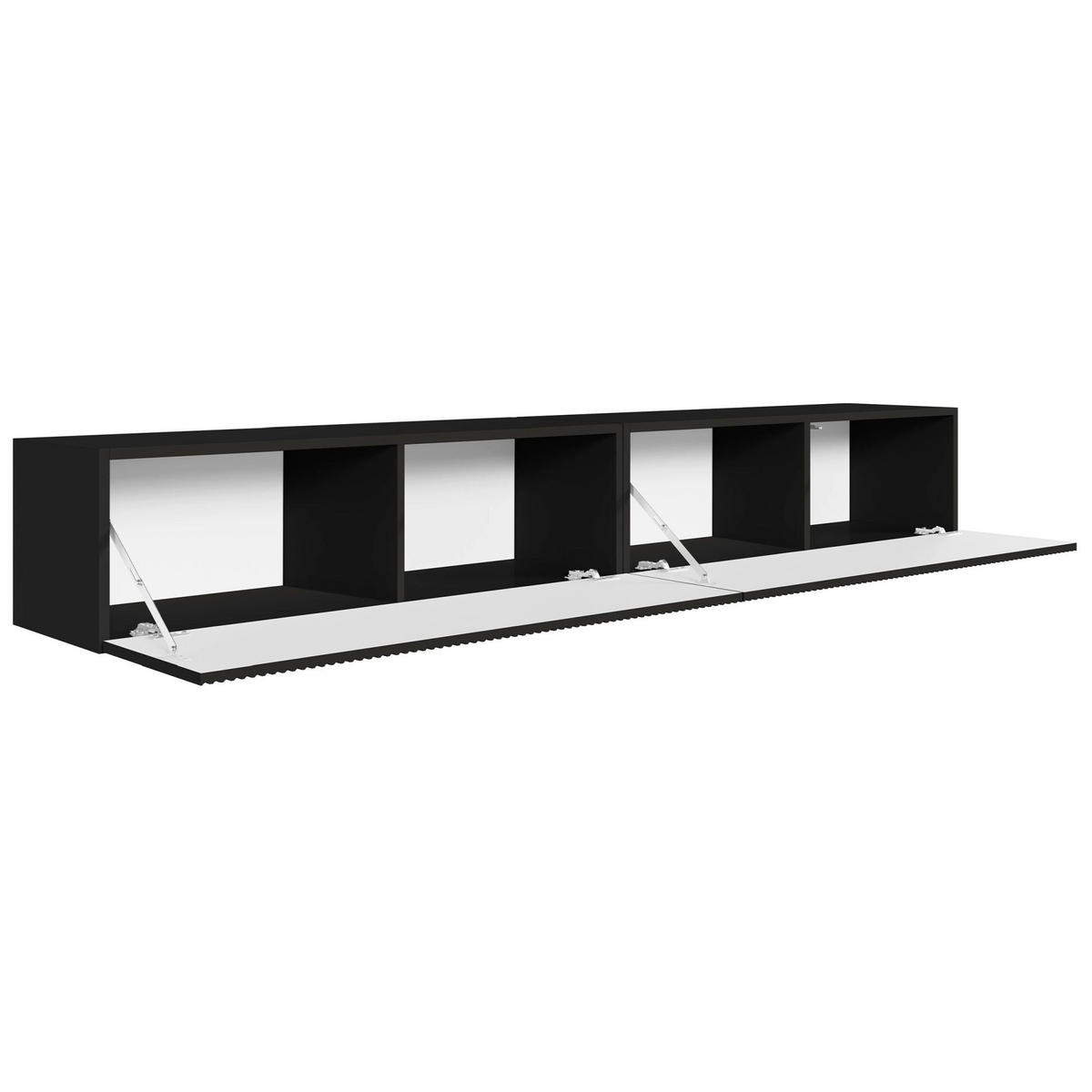 TV-LOWBOARD Veldio hängend Schwarz 200 cm - Schwarz, Holzwerkstoff (201.6/28.5/31.6cm) - Selsey