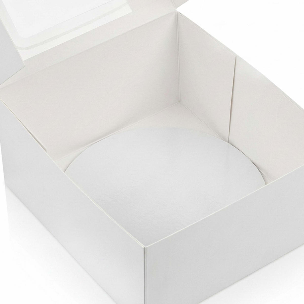 BOX na dorty - bílá, plast/vlnitá lepenka (30/20/30cm) - Relaxdays