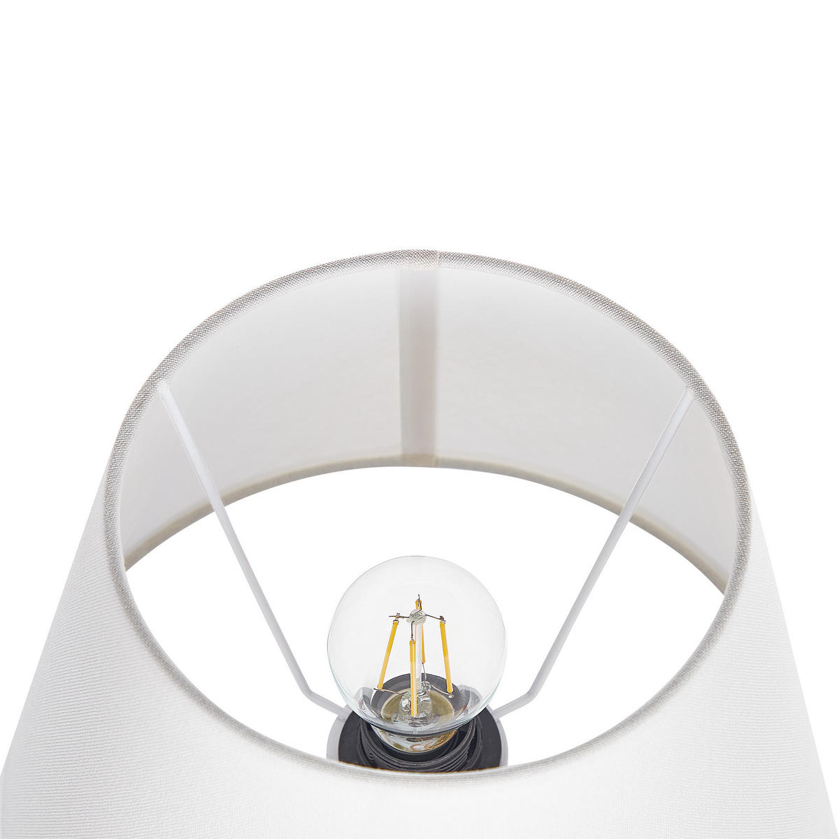 TISCHLAMPE Fabilos 30/30/48 cm - Grau, Keramik (30/30/48cm) - Beliani