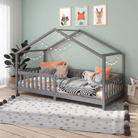 HAUSBETT LISAN 90X200 CM - Grau, Holz (96/138/206cm) - IDIMEX