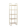STANDREGAL MARIKI 55x40x180 cm, Glas, Hellgold - Goldfarben, Glas/Metall (40/180/55cm) - Light & Living
