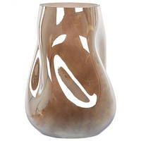 BLUMENVASE Glas braun Imeros - Braun, Glas (27cm) - Beliani