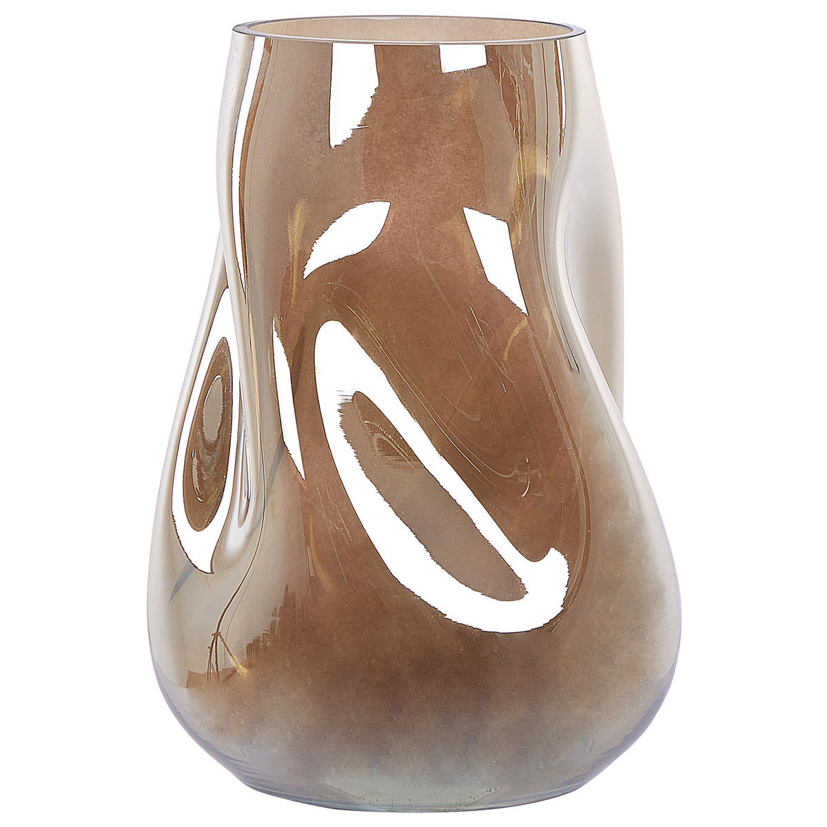 BLUMENVASE Glas braun Imeros - Braun, Glas (27cm) - Beliani