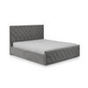 POLSTERBETT Mona I Polsterbett langlebig, modernes Design, geräumiger Bettkasten, pflegeleichter Stoff 180x200 cm, Esche - Eschefarben/Schwarz, Holzwerkstoff/Kunststoff (180/200cm) - DomoHome