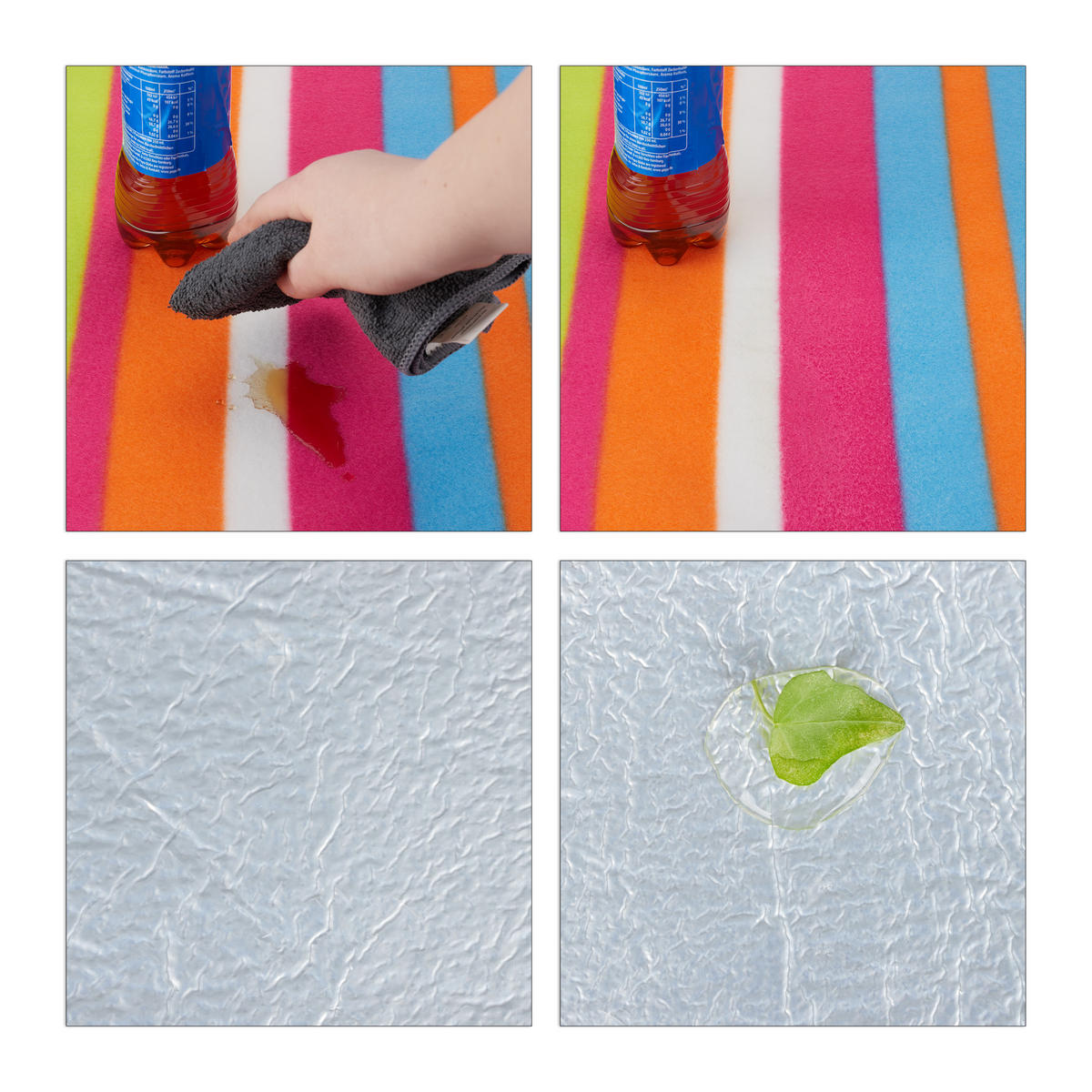 PICKNICKDECKE - Pink/Orange, Textil/Metall (200/200cm) - Relaxdays