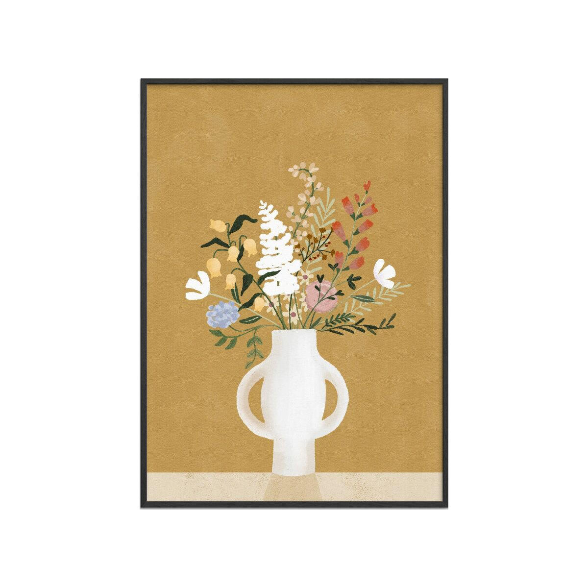 POSTER mit Rahmen Goed Blauw - Autumn Bouquet - Schwarz/Braun, Holz/Papier (30/40cm) - Poster&Frame
