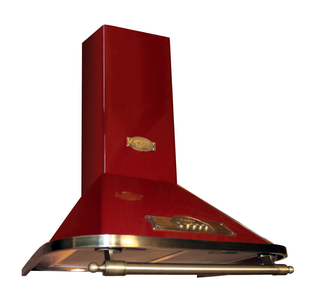 ELEKTRO-EINBAU-BACKOFEN 60 cm EH 6355 RotEm+Gas-Kochfeld 60 cm KCG 6335 RotEm+A 6315 RotEm ECO Dunstabzugshaube 60 cm - Rot, Metall (59.4/59.4/56.6cm) - Kaiser Küchengeräte