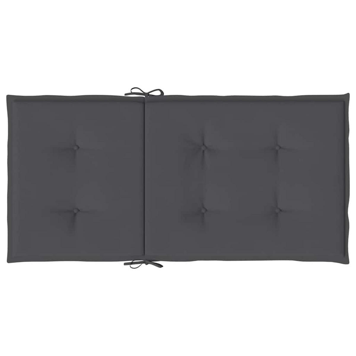 GARTENSTUHLAUFLAGEN Für Niedriglehner 6Er Set Anthrazit - Anthrazit, Textil (50/3/100cm) - vidaXL