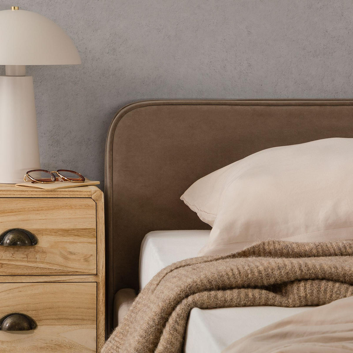 POLSTERBETT LAVORO 140X200 CM - Greige, Textil (140/200cm) - IDIMEX