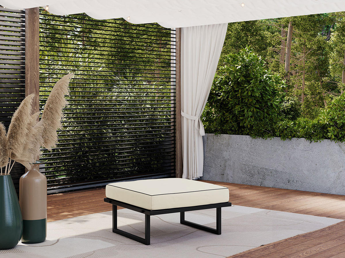 SITZHOCKER Elba - Beige - Beige, Textil (78/42/78cm) - MKS