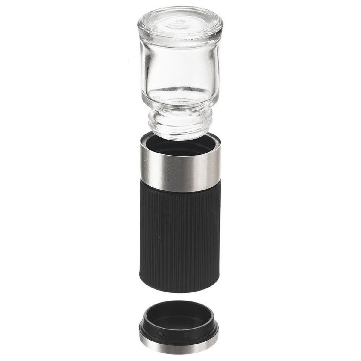 GEWÜRZMÜHLE-SET Mehrfarbig - Schwarz, Glas (3.5/9.5/7cm) - Orion 