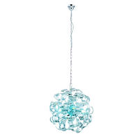 LED HÄNGELEUCHTE FALLA Silber Chrom - Silberfarben, Metall (50/50/125cm) - Globo Lighting