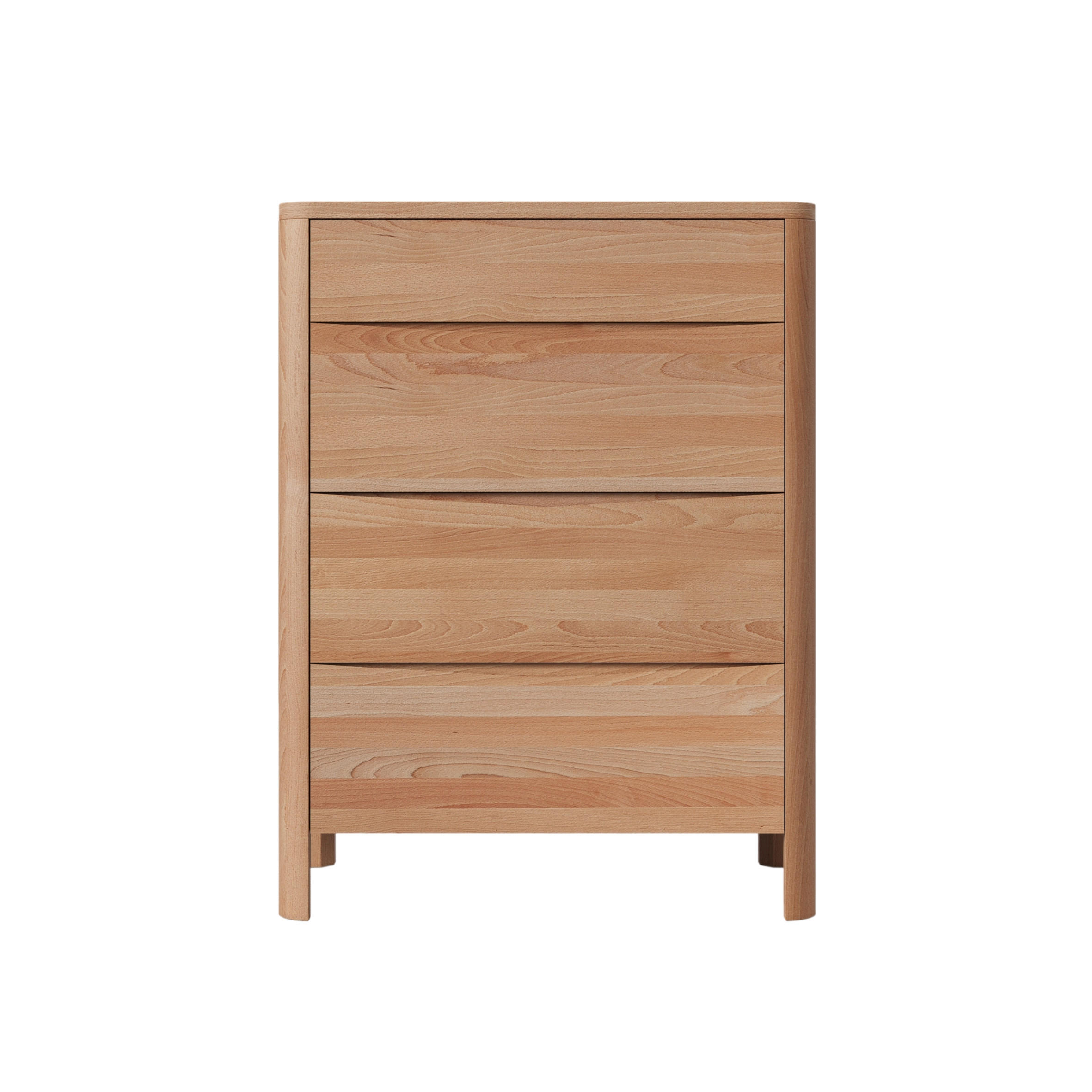 HOLZKOMMODE Modena Low 80, Naturfarben - Buchefarben, Holz/Buchenholz (80.4/106.3/45cm) - Visby