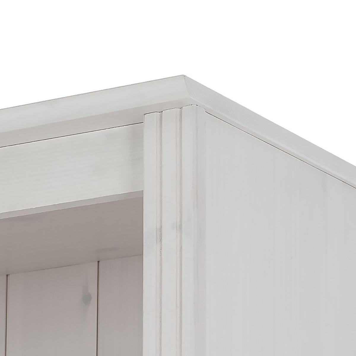 BÜCHERWAND - Kiefer massiv, Typ E - Weiß/Kieferfarben, Holz (222/223/37cm) - home24