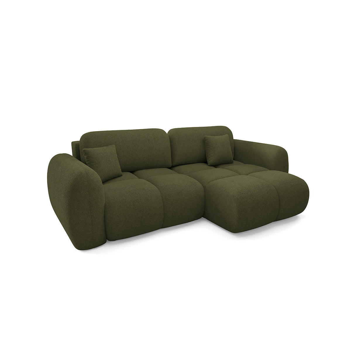ECKSOFA Livio 3 Sitzplätze Grün - Grün, Holz (270/165cm) - Petits-meubles