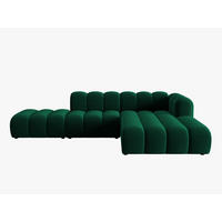 ECKSOFA modular rechts Lupine aus Samt flaschengrün 5 Sitzplätze - Dunkelgrün, Textil (177/299cm) - Micadoni