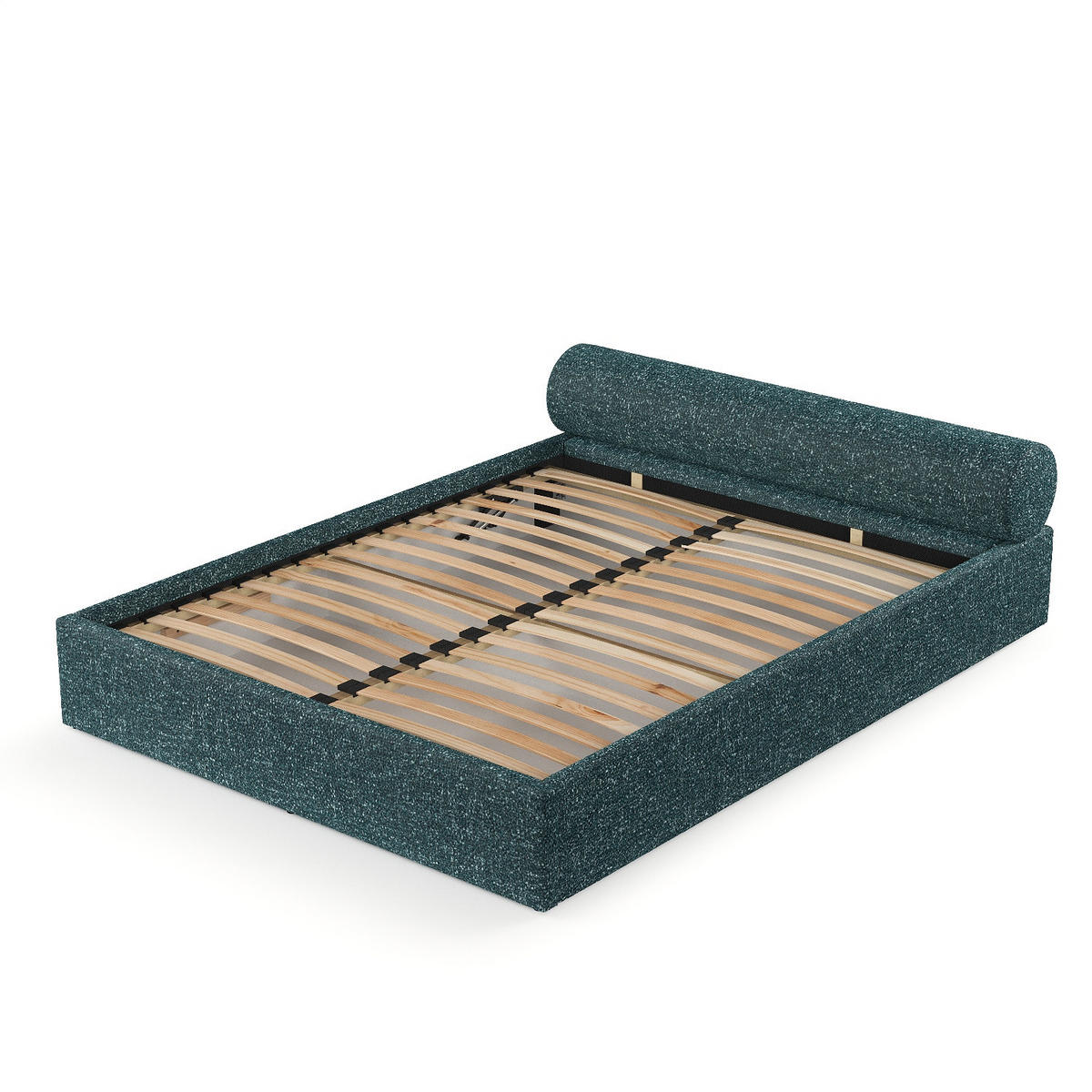 POLSTERBETT Solvo mit Stauraum 200/200 cm Grün im Blur Stoff - Schwarz/Naturfarben, Holz/Holzwerkstoff (200/200cm) - AltaBeds