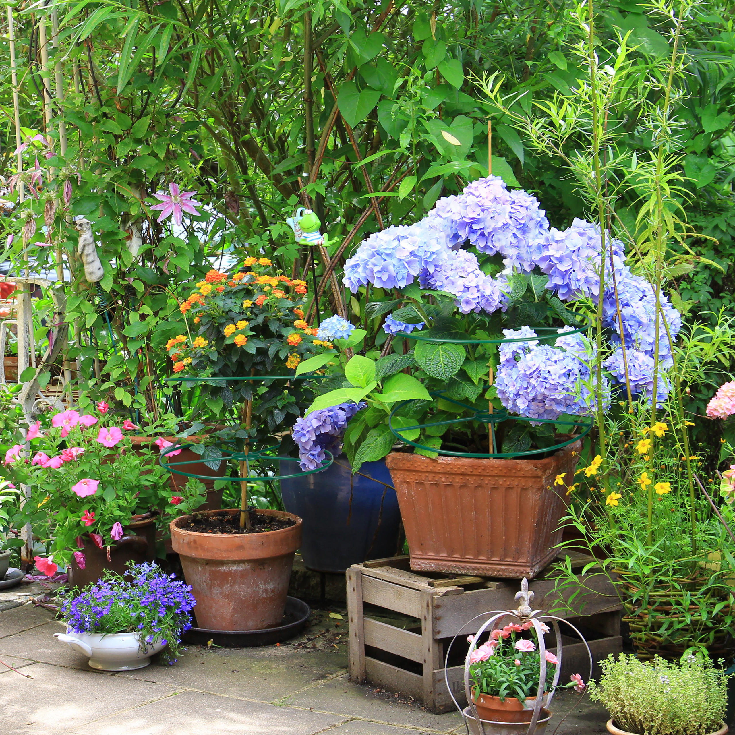 6xSTAUDENRINGE - Dunkelgrün, Kunststoff (39/0.5/39cm) - Relaxdays