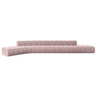 ECKSOFA modulares Sofa Solven-L3 - 562x174x70 cm Rosa - Rosa, Holzwerkstoff/Textil (562/174cm) - ALTDECOR