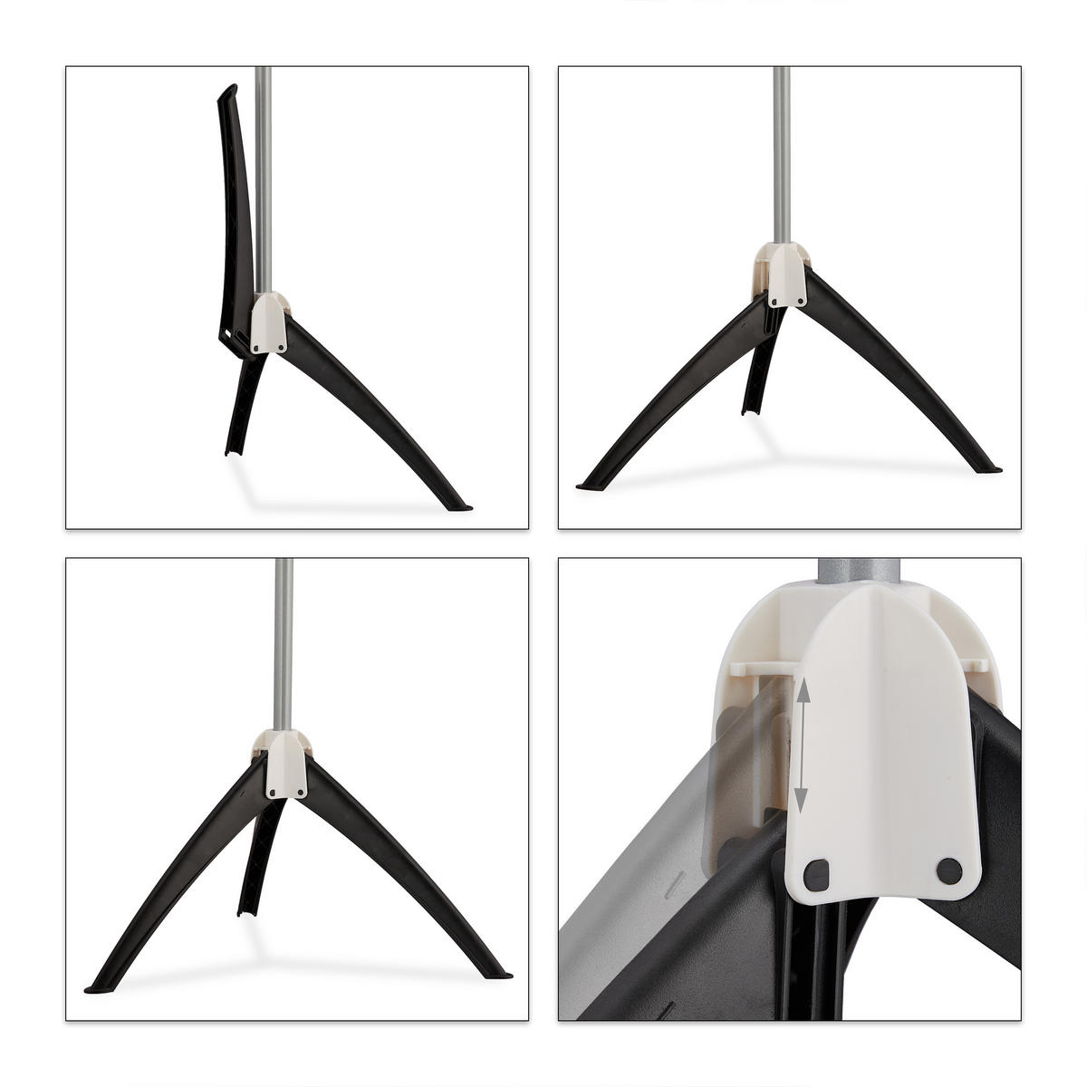 STOJAN na prádlo - viacfarebná, kov/plast (66/128/66cm) - Relaxdays