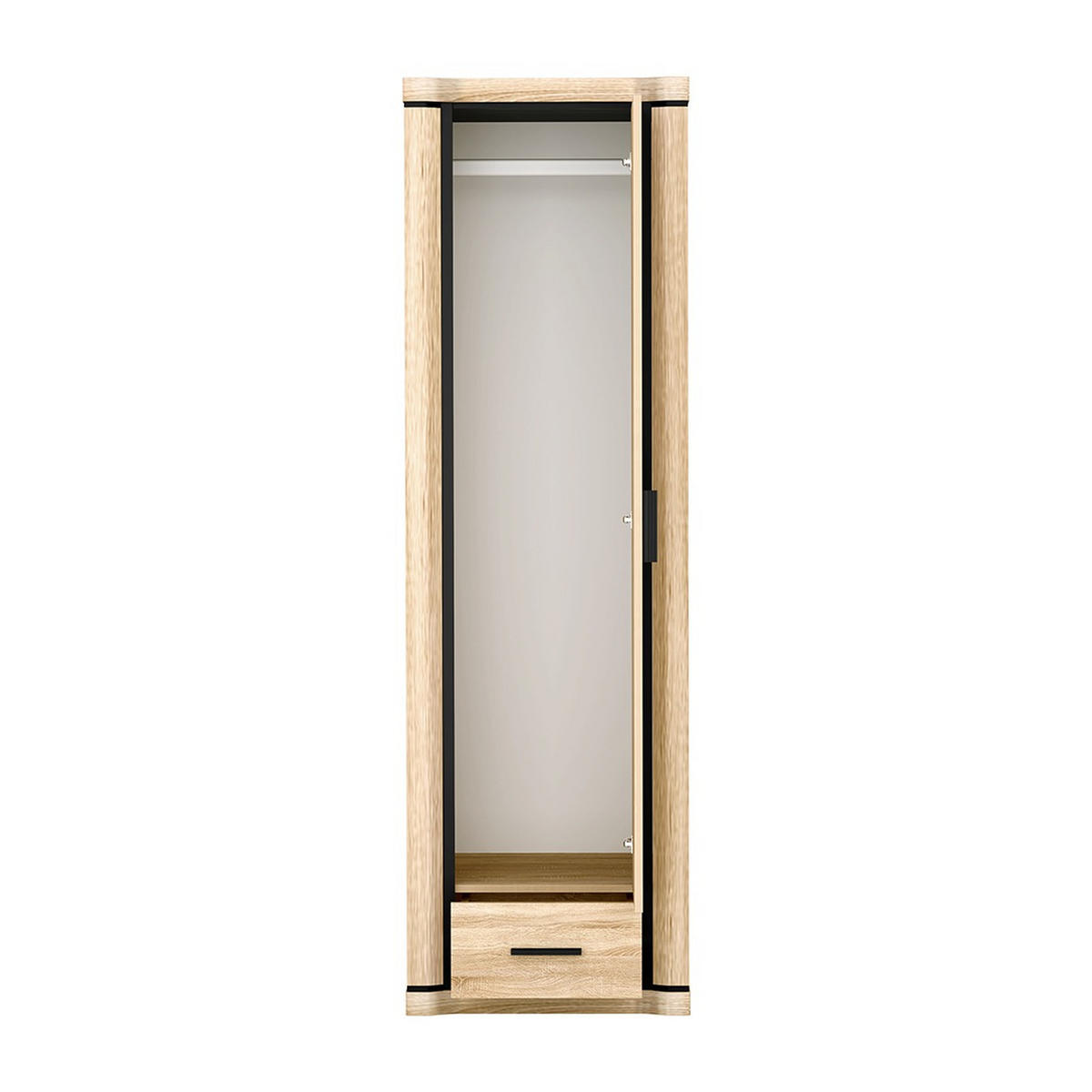 KLEIDERSCHRANK Dallas D-19 58 x 192 x 59 cm Eiche Sonoma - Sonoma Eiche, Holzwerkstoff/Kunststoff (58/192/59cm) - Koseto