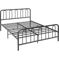 BETTRAHMEN Metallbett Schwarz - Schwarz, Metall - COSTWAY