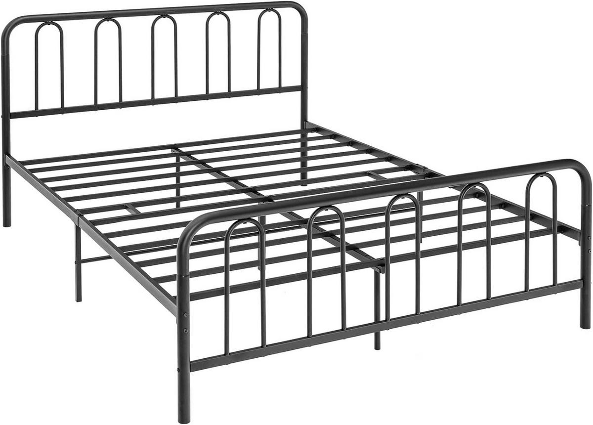 BETTRAHMEN Metallbett Schwarz - Schwarz, Metall - COSTWAY