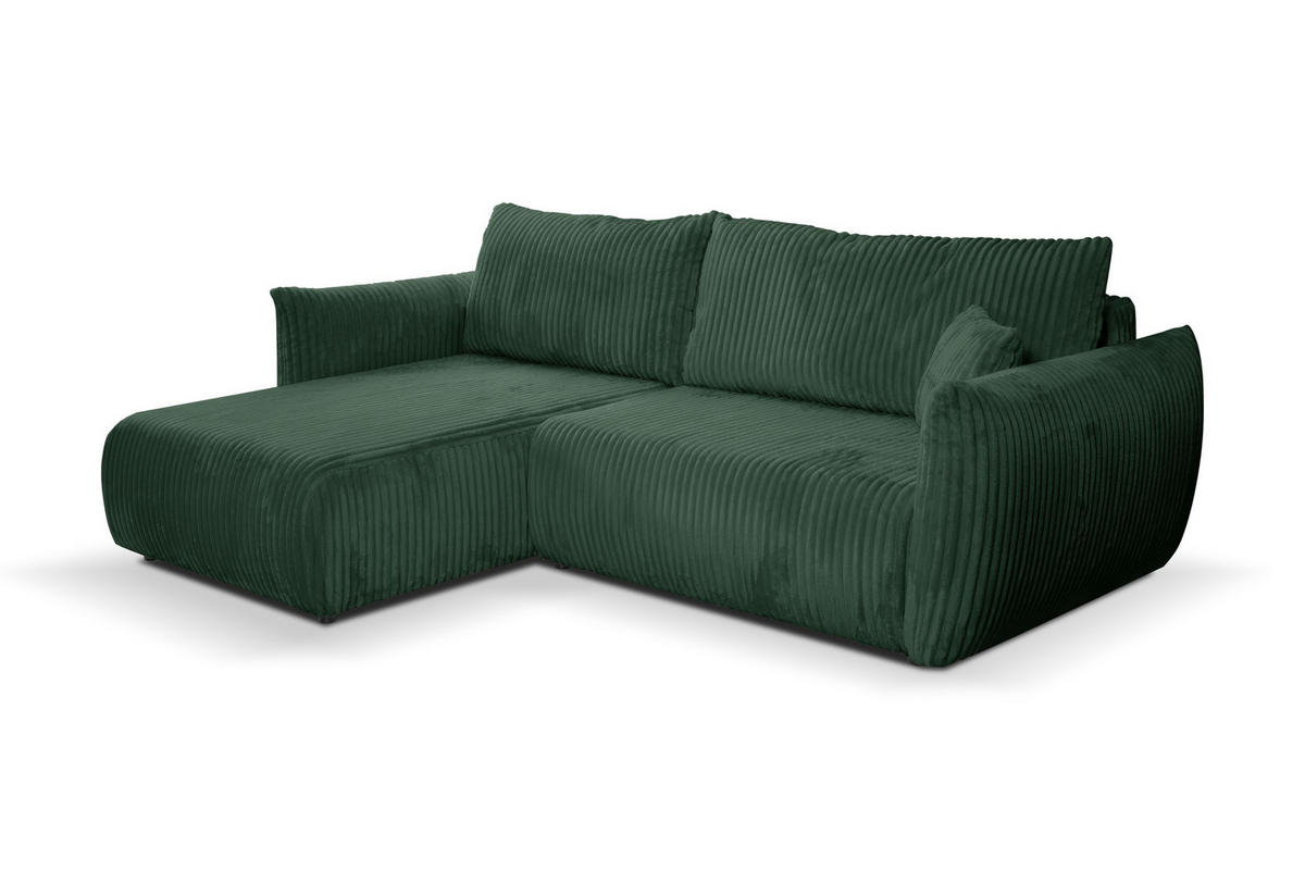 ECKSOFA HALLORA - Grün (Tilia 39) - Grün, Holzwerkstoff (257/177cm) - Möblo