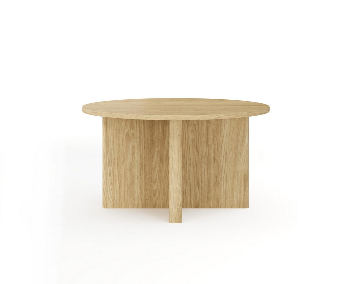 COUCHTISCH VIRONE (Geölte Eiche, Rund, 90 cm) - Eichefarben, Holz/Holzwerkstoff (90/90/49cm) - Ravio