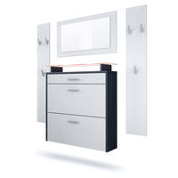 GARDEROBE Malea Fronten in Weiß matt - Weiß, Holzwerkstoff (180/180/23cm) - Vladon
