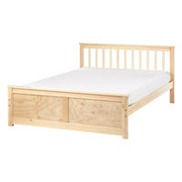BETT mit Lattenrost 140x200 cm Heller Holzfarbton Olendon - Hellbraun, Holz (140/200cm) - Beliani