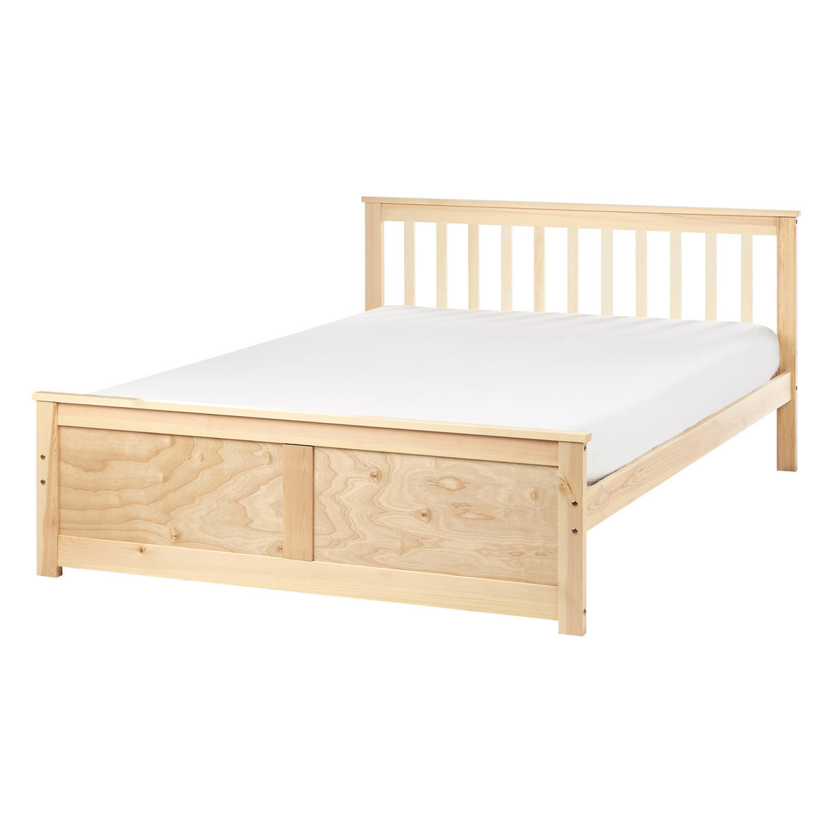 BETT mit Lattenrost 140x200 cm Heller Holzfarbton Olendon - Hellbraun, Holz (140/200cm) - Beliani