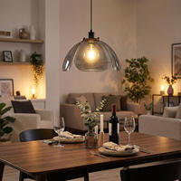 HÄNGELEUCHTE Metall Glas Grau - Grau, Glas (34/34/120cm) - Globo Lighting