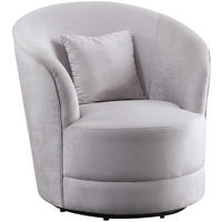 COCKTAILSESSEL Colin Samt Grau - Grau, Textil (84/84/85cm) - ATLANTIC home collection