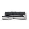 ECKSOFA LINKS MIT SCHLAFFUNKTION FORESTA, Schwarz + Grau - Schwarz/Grau, Textil (230/200cm) - Mebligo