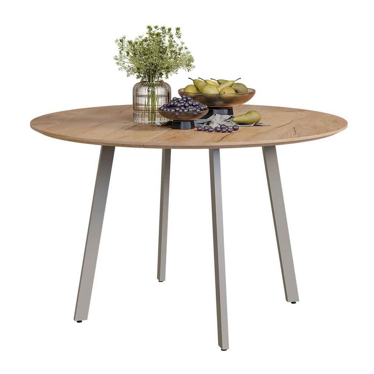 JÍDELNÍ STŮL Halvar Greige - medově dubová/šedobéžová, kompozitní dřevo (120/120/76.5cm) - Vicco