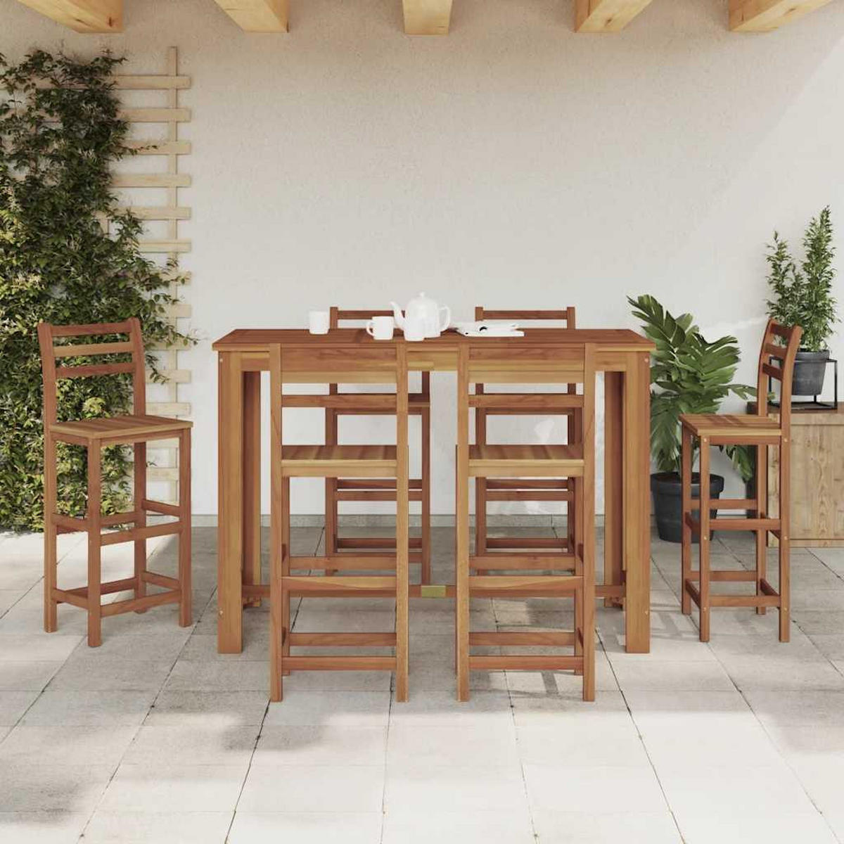 BARTISCH Massivholz Akazie 150/70/105 Cm - Braun, Holz (150/70/105cm) - vidaXL