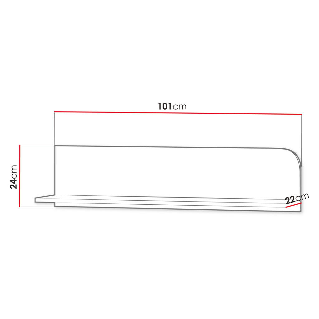 Thumbnail - Mirjan24 Kinderregal, Kaschmir, Holzwerkstoff, Rechteckig, 101x24x22 cm, Kinder- & Jugendzimmer, Kindermöbel, Kinderrega...