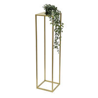 BLUMENHOCKER Metall Gold Eckig 100 cm - Goldfarben, Metall (24/100/24cm) - DanDiBo