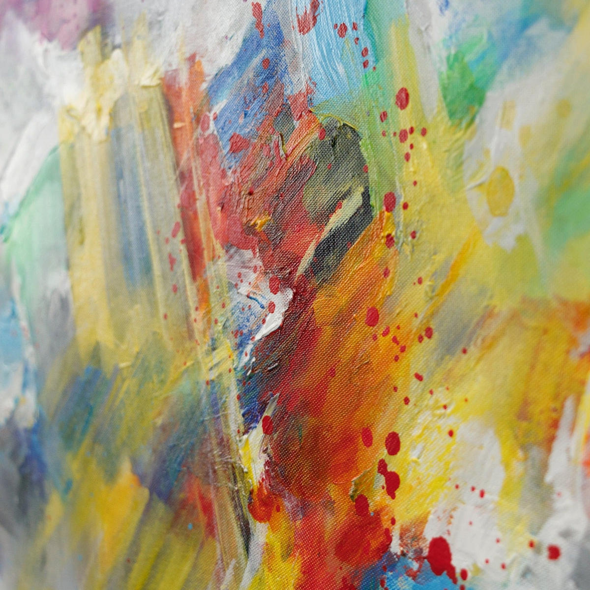 GEMÄLDE Buntes Leben Schattenfugenrahmen Schwarz 160x80 cm - Schwarz, Holz (160/80cm) - YS-art gallery