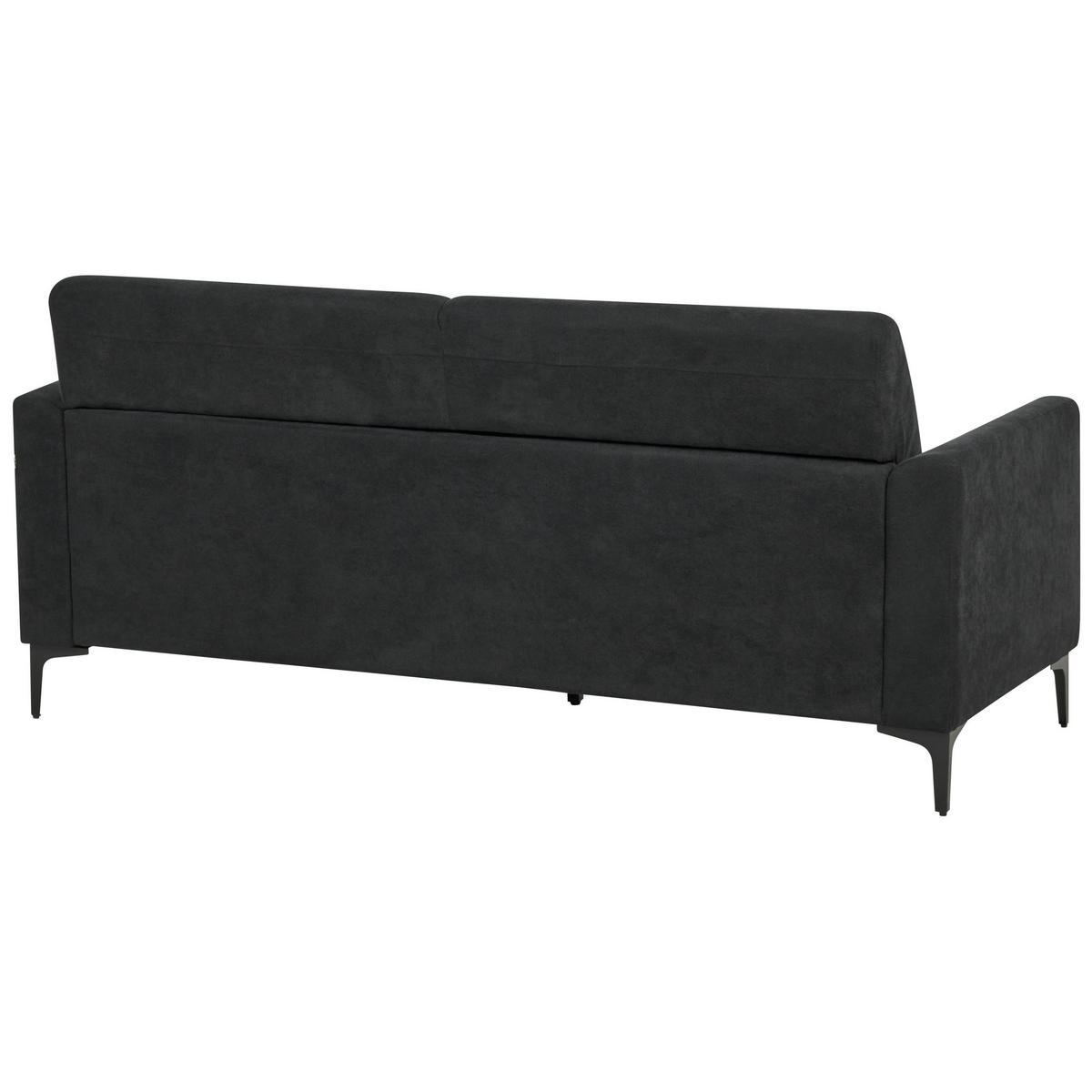 3-SITZER-SOFA schwarz Fenes - Schwarz, Textil (188/90/75cm) - Beliani