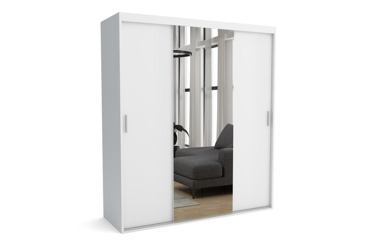 Furnlux Kleiderschrank Weiß 260x205x60 cm