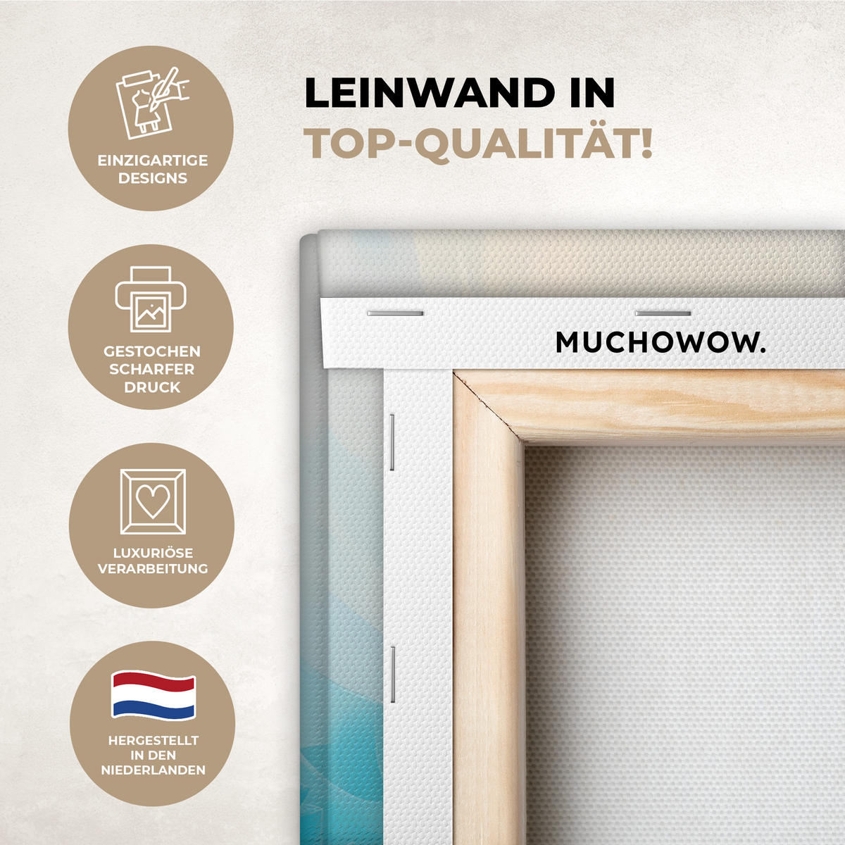 LEINWANDBILD Meer - Fische - Bunt - Dynamisch Gemälde 60x40 cm - Hellblau, Textil (60/40cm) - MuchoWow