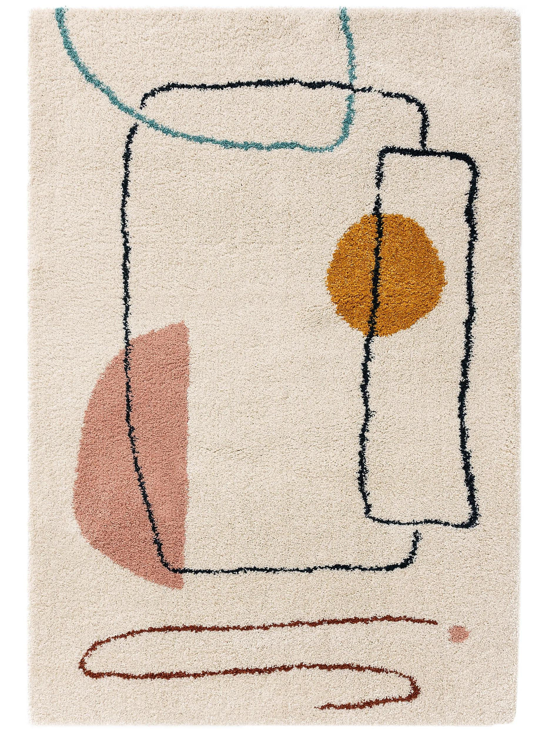 HOCHFLORTEPPICH Louise Multicolor 140x200 cm - Multicolor, Textil (140/200cm) - benuta Pop