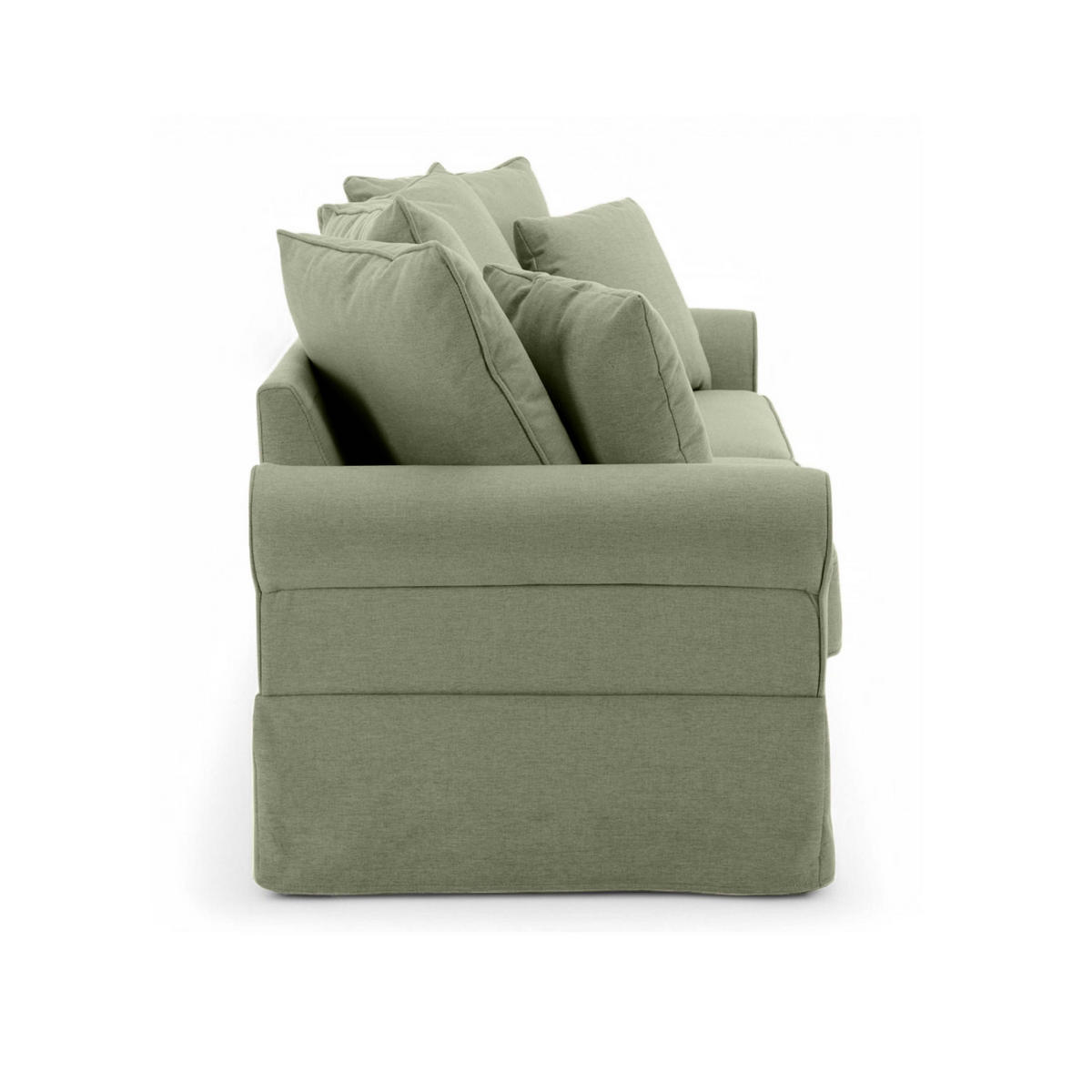 SOFA 3-Sitzer, Grau - Grau, Textil (84/92/200cm) - Oviala